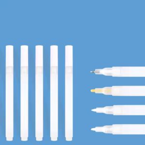 Clear Empty Acrylic Permanent Marker Fine Nib Chisel Nibs Acrylic Fiber Nibs Squeezable Refillable Multi-Tips Empty Marker Tube
