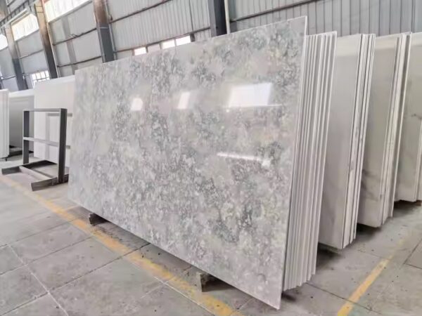 Modern Durable Cultural Marble Look Calacatta Artificial Quartz Stone Slabs Big Slab Kitchen Countertops Villa Wall Hotel