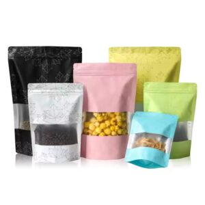 Reusable Doypack Zipper Stand up Pouch Laminated Plastic Aluminum Foil Food Packaging Bags