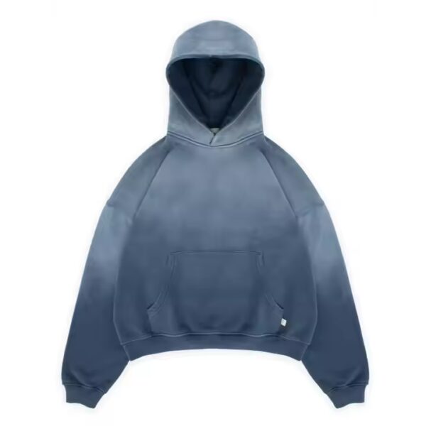 Street Wear Printed Hoodie for Boys Sun Faded Pullover Drop Shoulder 100% Cotton High Demand Winter